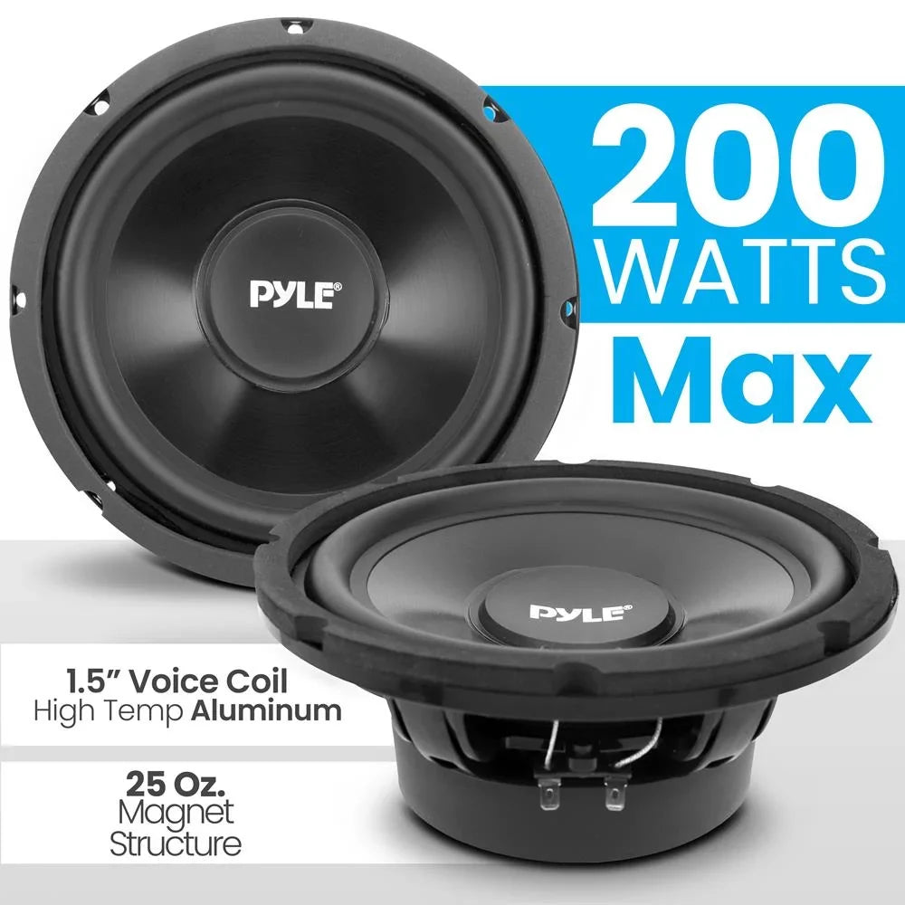 Subwoofer 4-Ohm Car Subwoofer Inches, Voice 8 Car Coil Pyle - Powered Single 200 Audio at Watts