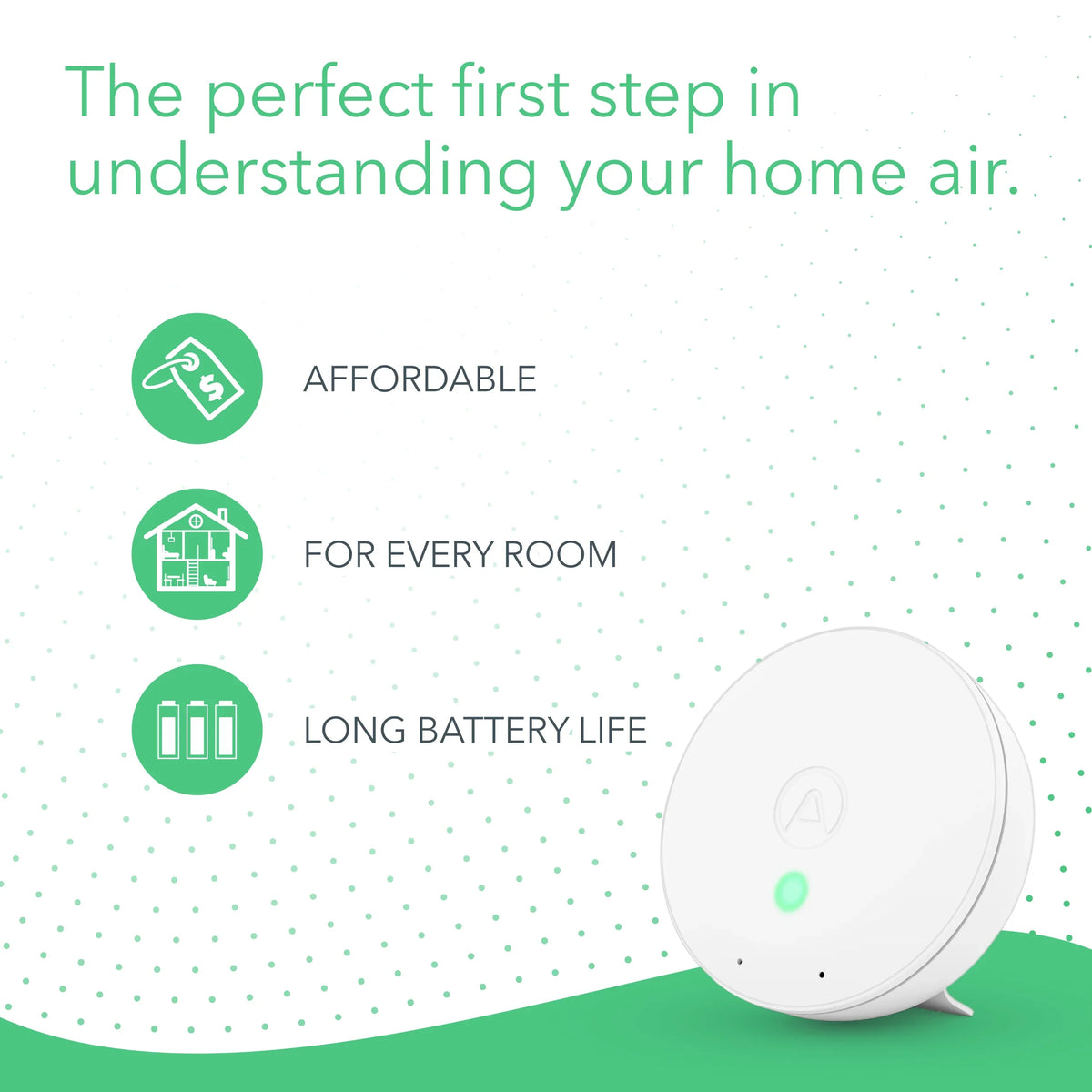 '- Mold-Risk grade Air Indoor Monitor Wave Airthings with Mini Indication