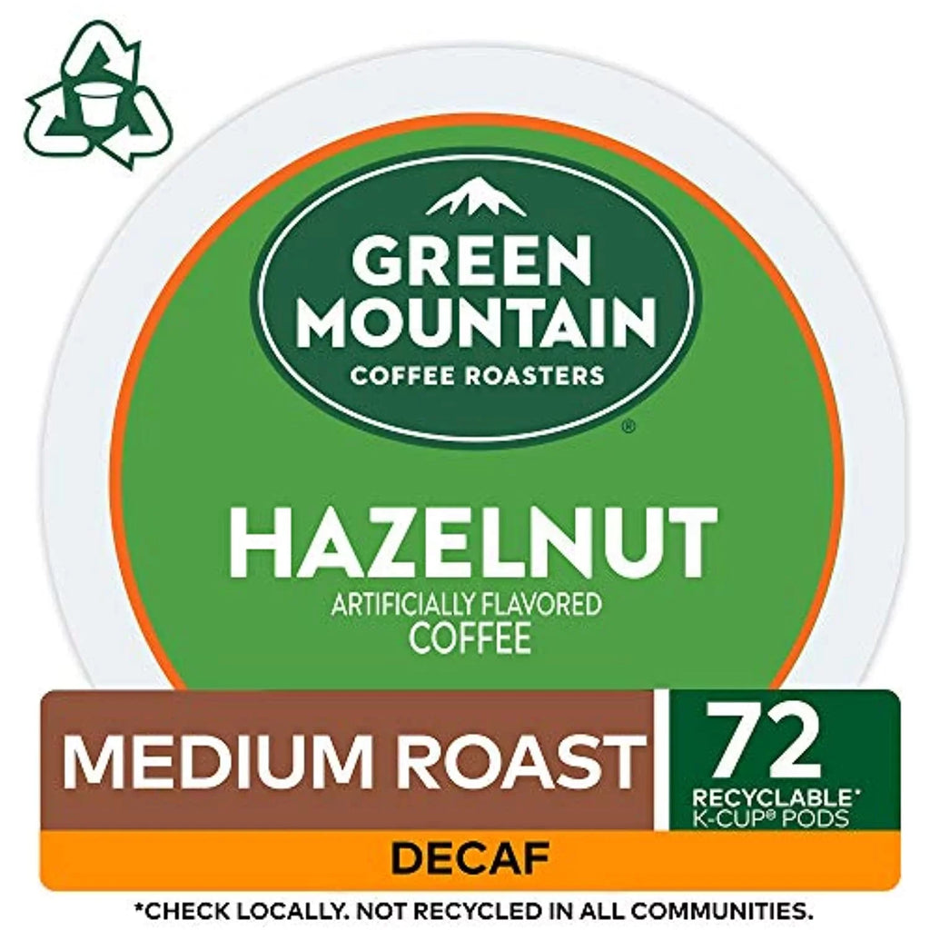 Roasters Decaf, Hazelnut, (Pack Count Green Count Serve K-Cup Coffee Coffee May (Packaging Single Of 6) 72 12 Pod, Mountain Vary),