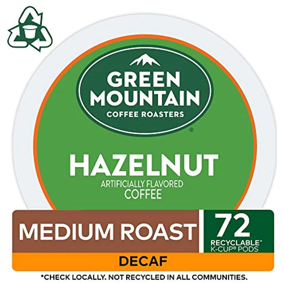 Roasters Decaf, Hazelnut, (Pack Count Green Count Serve K-Cup Coffee Coffee May (Packaging Single Of 6) 72 12 Pod, Mountain Vary),