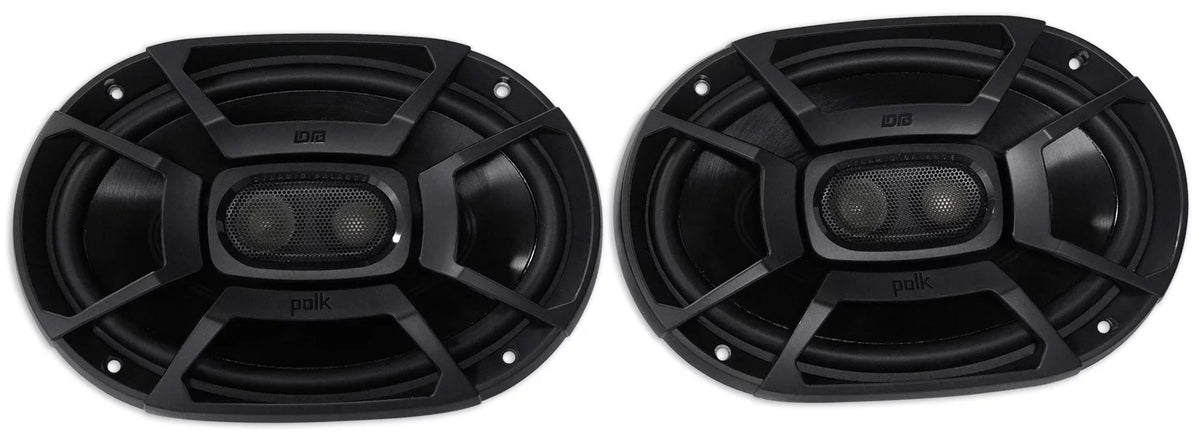 (2) Polk Audio Db692 6X9" 450 Watt Car Atv/Motorcycle/Boat Speakers + Rockmat