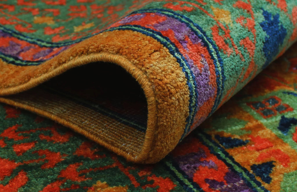 Aria Lemuel Gold/Green Rug, 5'7" X 7'8"
