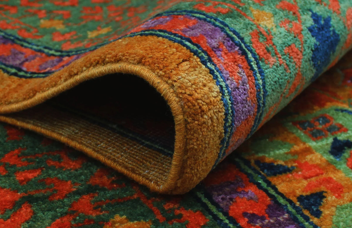 Aria Lemuel Gold/Green Rug, 5'7" X 7'8"