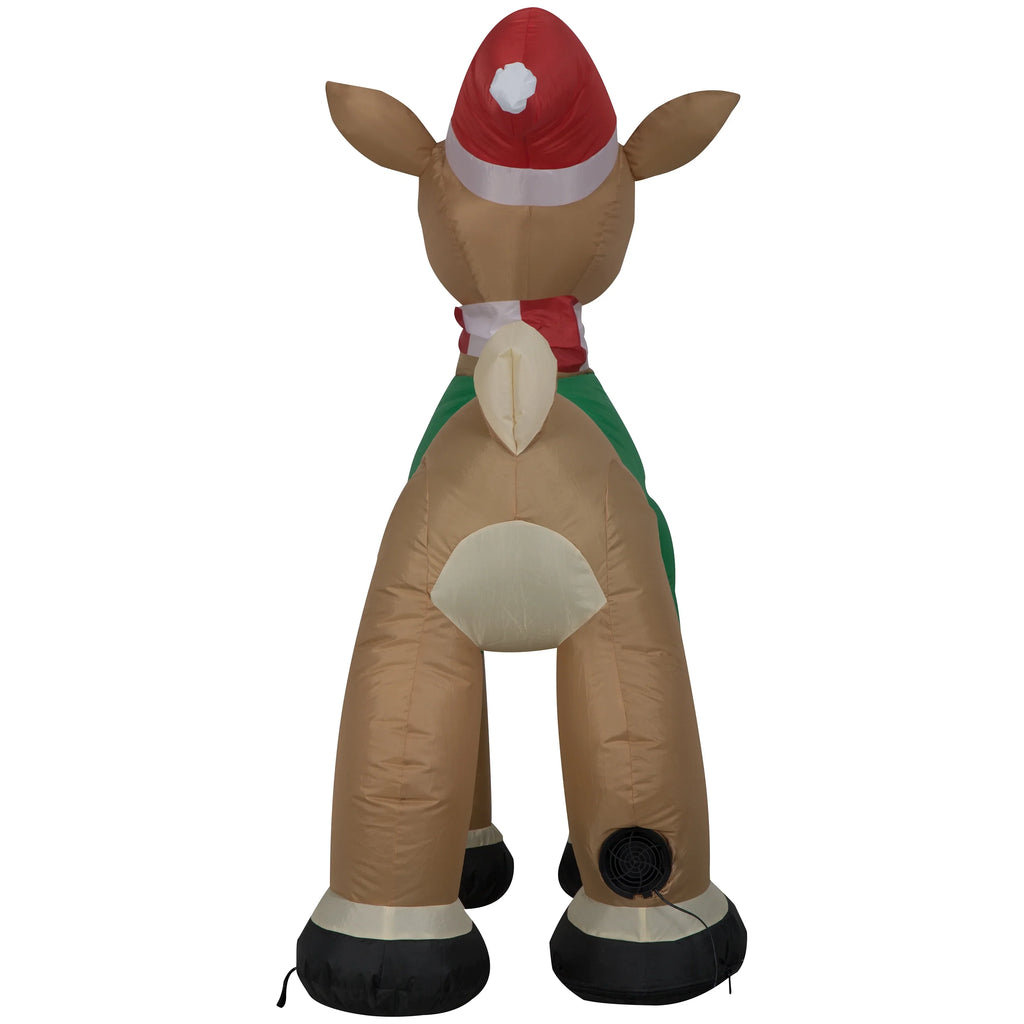 Gemmy Rudolf In Green Outfit 3.5 Ft. Inflatable