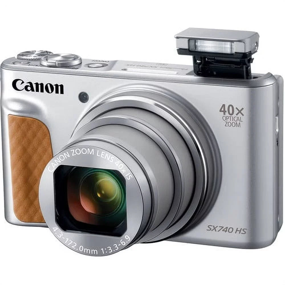 Canon Powershot Sx740 Hs Digital Camera (Silver) With 64Gb Sd, Tripod, And More