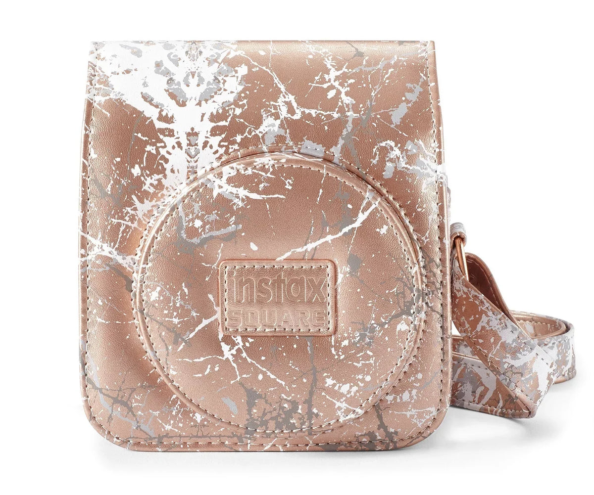 Fujifilm Square Blush Marble SQ6 Gold Instax Camera Case,