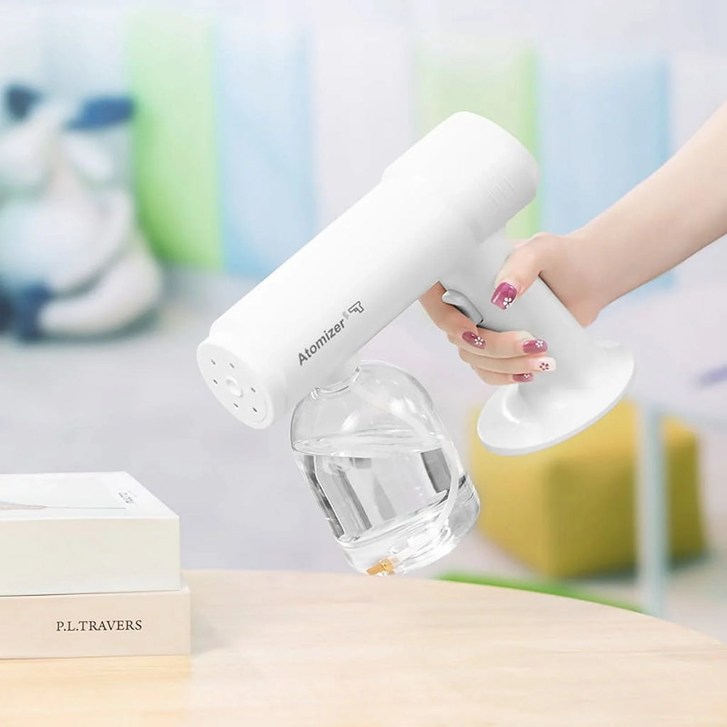 New 500Ml Wireless Charging Nano Atomization Disinfection Spray Sprayer Sanitizer Machine Ce Household Portable Sprayer Machine Azure Illuminator Steam Spray Disinfection Large Capacity Wide Range Of Uses