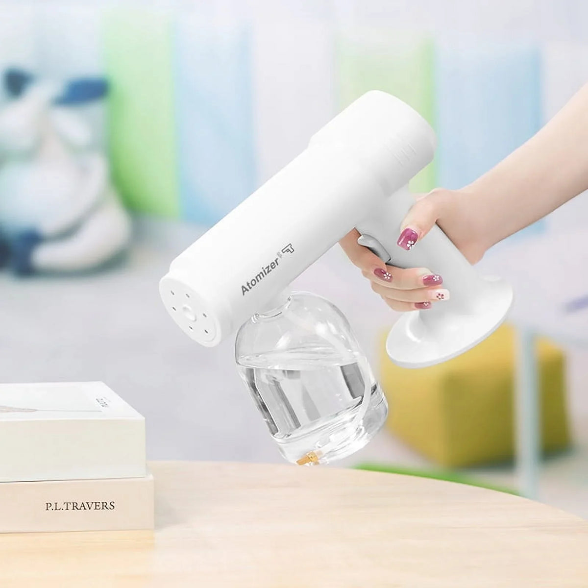 New 500Ml Wireless Charging Nano Atomization Disinfection Spray Sprayer Sanitizer Machine Ce Household Portable Sprayer Machine Azure Illuminator Steam Spray Disinfection Large Capacity Wide Range Of Uses