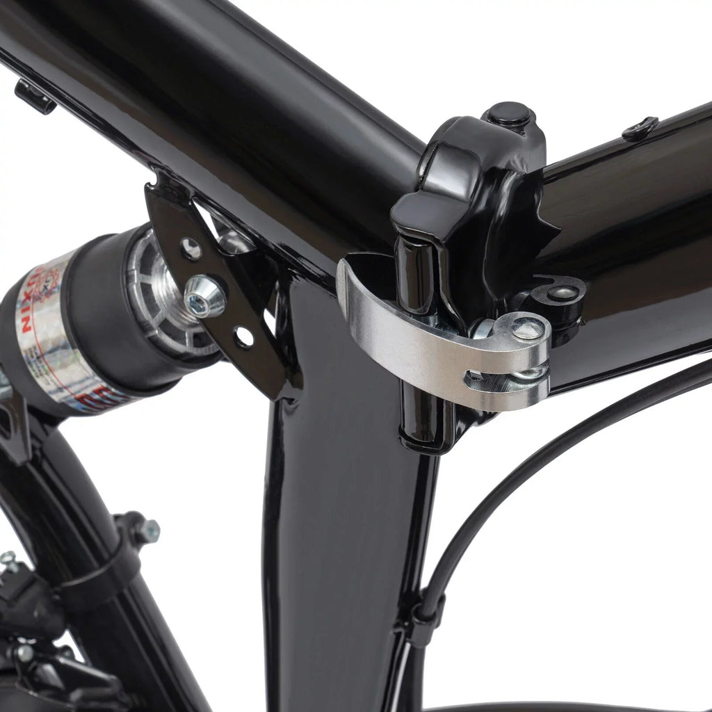Miumaeov 26" Black Adult Folding Bike 21-Speed Shifter Folding City Bike Lamp Weight Carbon Steel Camping Bicycle Max Loading 150Kg/330Lbs