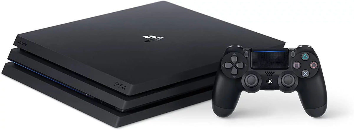 w/ PlayStation CUH-7015B Pro - 4 Jet 1TB Black Accessories, Pre-Owned HDD,