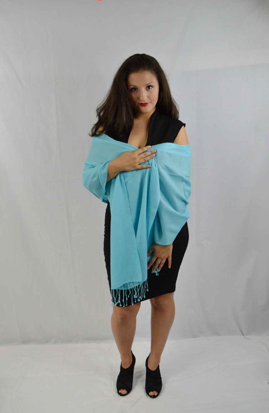 Shawl/Scarf/Scarves Shawl/Light Blue Fancy Shawl/Summer Shawl/Pashmina Regular Shawl/Evening Pashmina Shawl/Sheer Shawl) Shawl/liquid (Tiffany weight