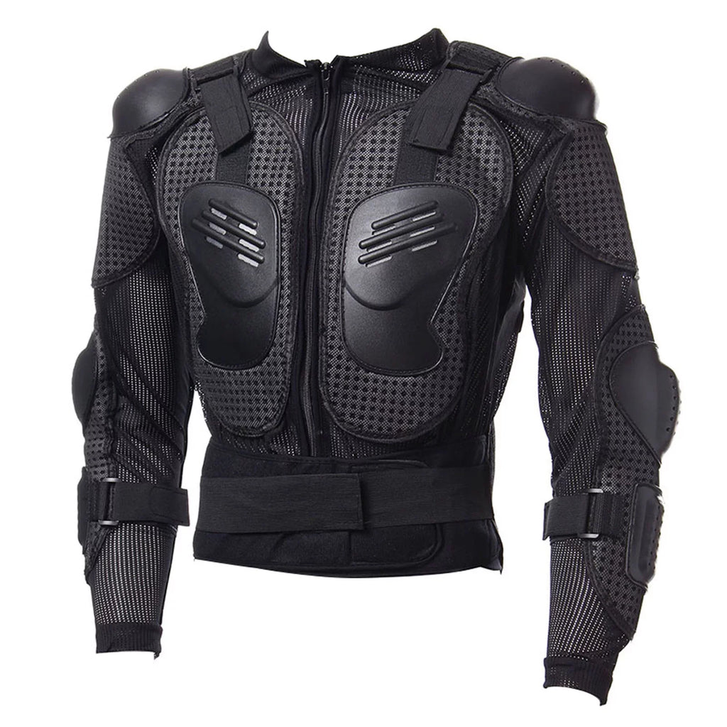 Comprehensive Motorcycle Riding Armor Jacket - Protects Spine, Shoulder, And Chest