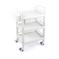 with Trolley Tier Cart Utility Spacious Mobile 360°Rotate Beauty Trolley Heavy Medical Medical Dirt Clinic Drawers 3 for Dental Salon Buckets Wheels Rolling 500 Lbs Cart Duty Hospital
