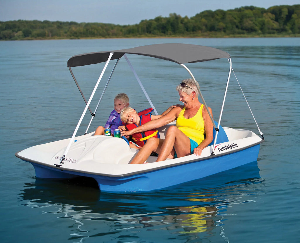 Sun Dolphin 5 Seat Sun Slider Pedal Boat With Canopy, Navy