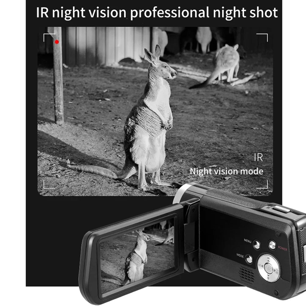 Videos Night Camcorder, Recorder, Zoom, Video - Photos 4K AC2 Capture and ORDRO Stunning 48MP Digital Camera 30X Vision