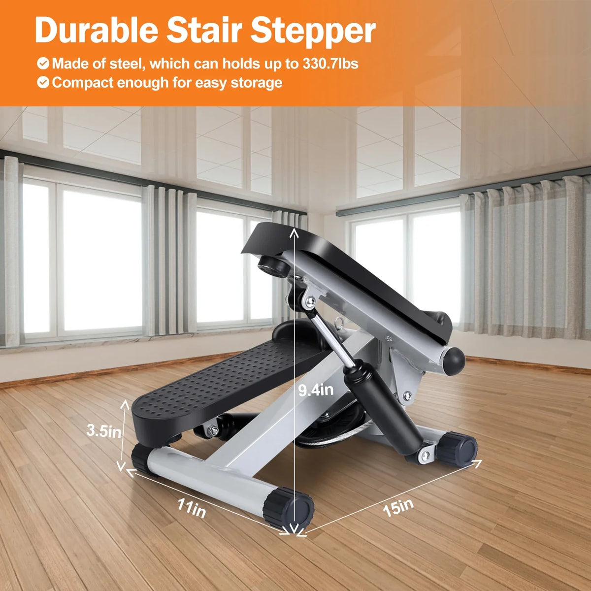 iMounTEK Exercise LCD Stepper Gray for Mini Stepper Monitor, Max Stepper 330.7LBS Fitness with