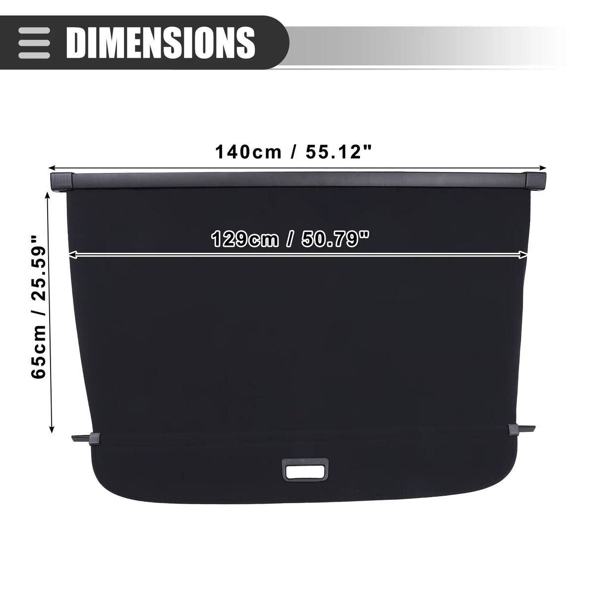 Cover Q7 Cargo Audi for Security Canvas Shield Retractable Rear Black Cover Shade 2016-2022 Trunk