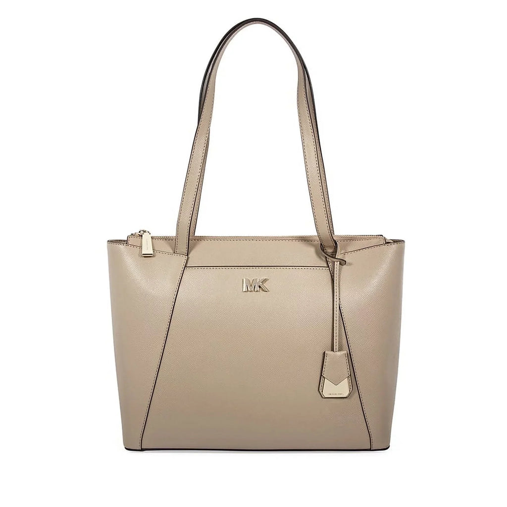 Crossgrain Maddie Michael Leather Medium Kors Tote-Truffle