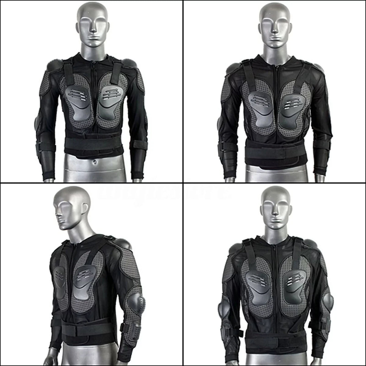 Comprehensive Motorcycle Riding Armor Jacket - Protects Spine, Shoulder, And Chest