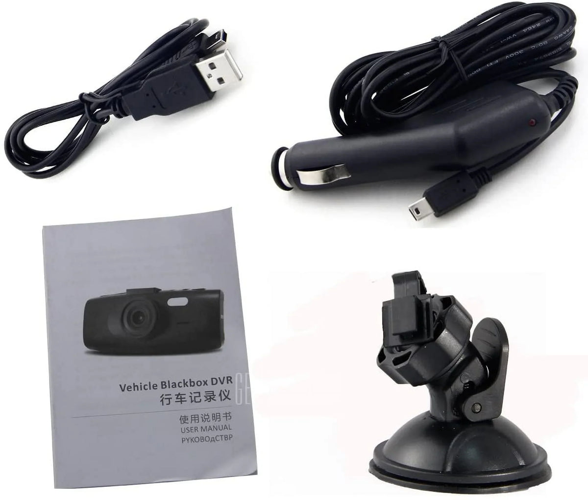 Dash Cam WDR Motion HD Dashboard G-sensor 1080P DVR Recording Angle Wide Box Black NT96650 Novatek Recorder 2.7" H.264 Night Vision Loop-cycle 4X Video Zoom LCD 140° Detection G1WH Full Car HDMI