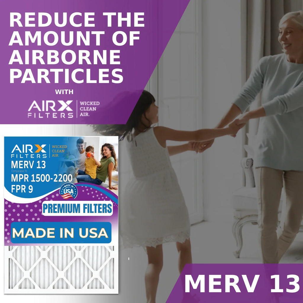 20x36x1 by AIRX USA AIR. to 1500 Electrostatic MERV Furnace Filter - Conditioner FILTERS AC & WICKED Premium MPR Filters Comparable CLEAN Air 13 HVAC 6 9 FPR Pleated 20x36x1 Filter Pack 2200 Air Made