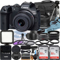 Canon Eos R7 Mirrorless Camera With Rf-S 18-45Mm Lens + Mount Adapter + 2 Pack Sandisk 32Gb Memory Card + Case + Zeetech Accessory