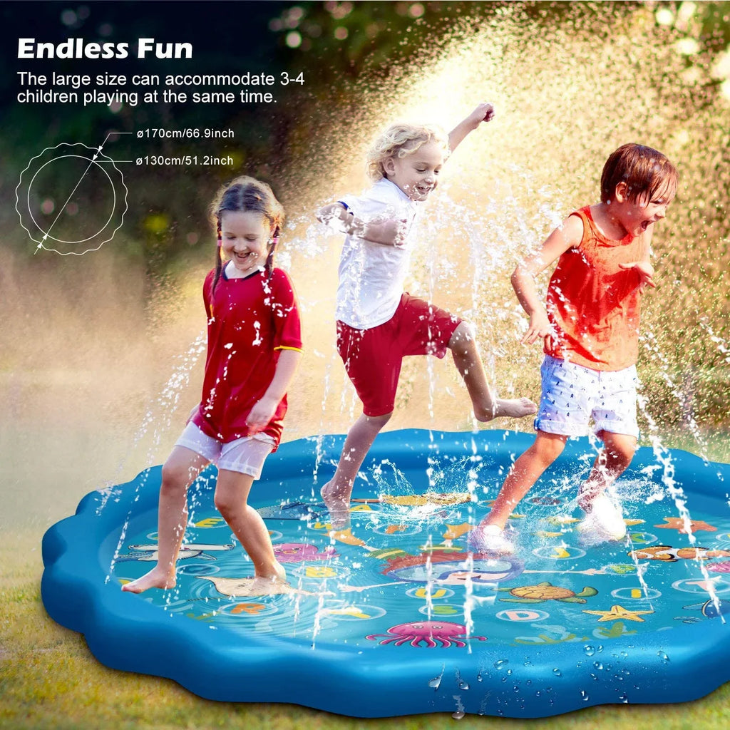 Kids exterior Perfect Children Mat Splash Summer Inflatable Infants - Outside Pool Toys pad Sprinkler, Kiddie liquid exterior for - Boys Toys liquid & Sprinkler and Toddlers Girls 68" Sprinkle liquid Play