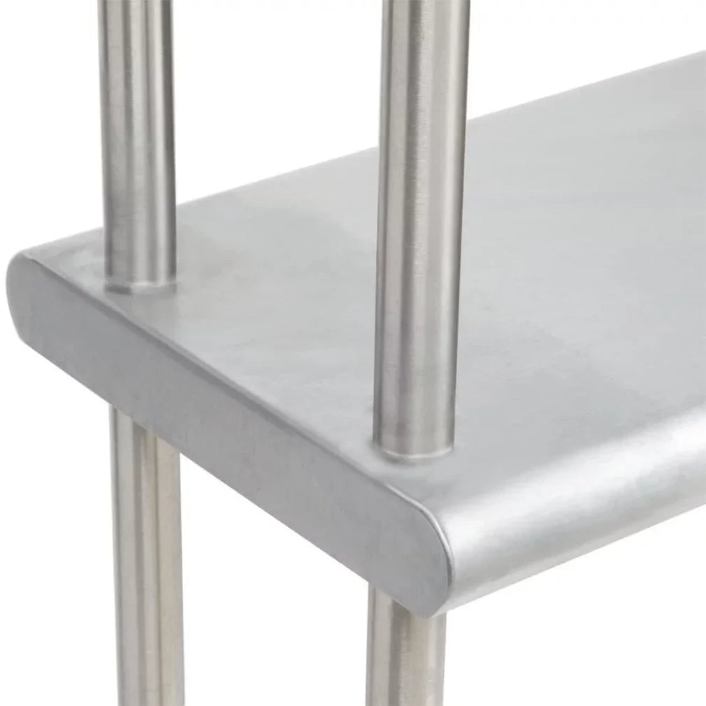 Two Double Shelving Metal 12" 30" Overshelf Tier | 14" Stainless Kitchen Wide Steel & Prep Work | x Combo Table Table With Shelves