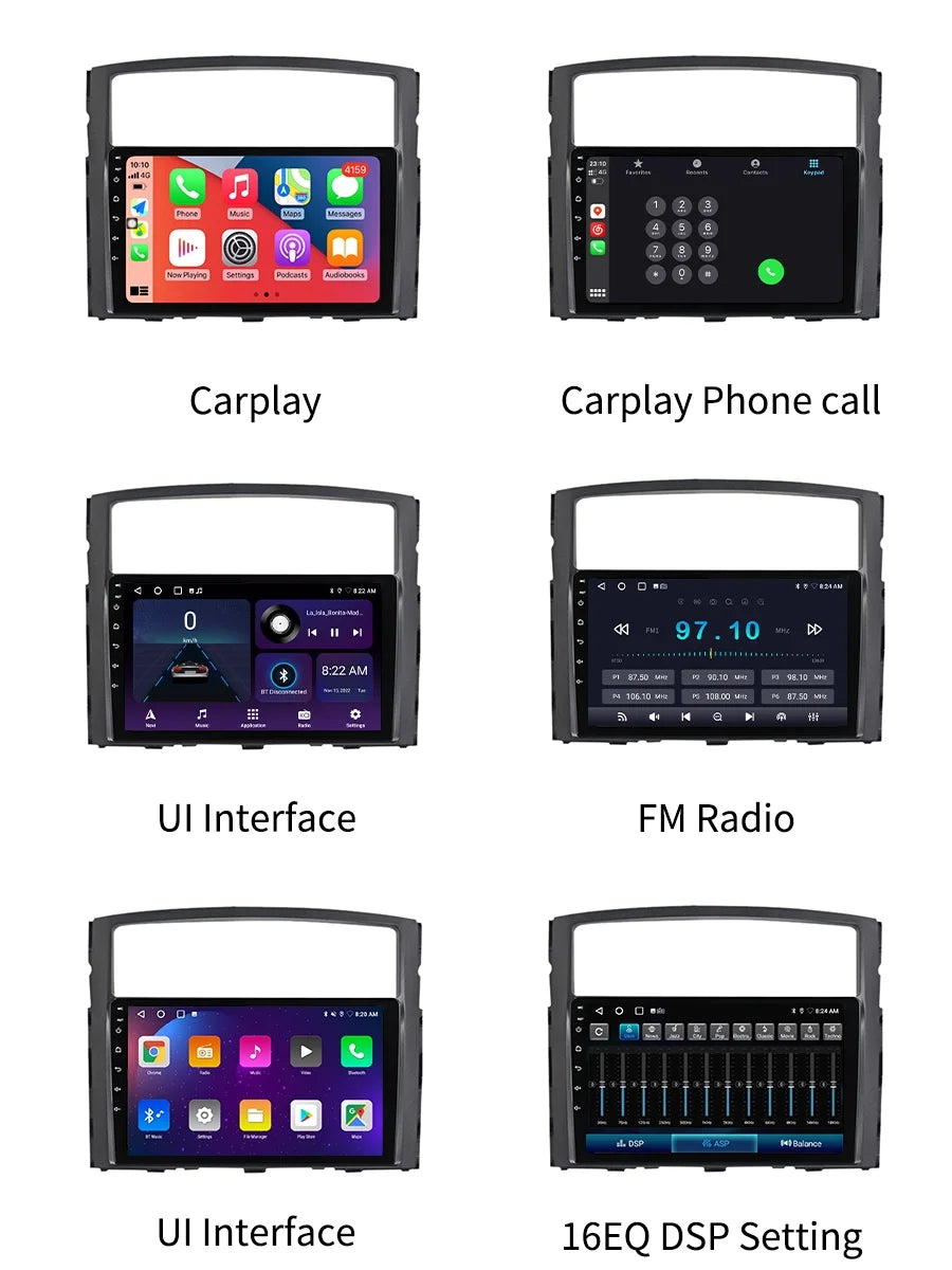 Screen Android Radio V80 Car 2014 With For V90 Auto Stereo GPS - Carplay Pajero 2006 Mitsubishi Navi 4 Android