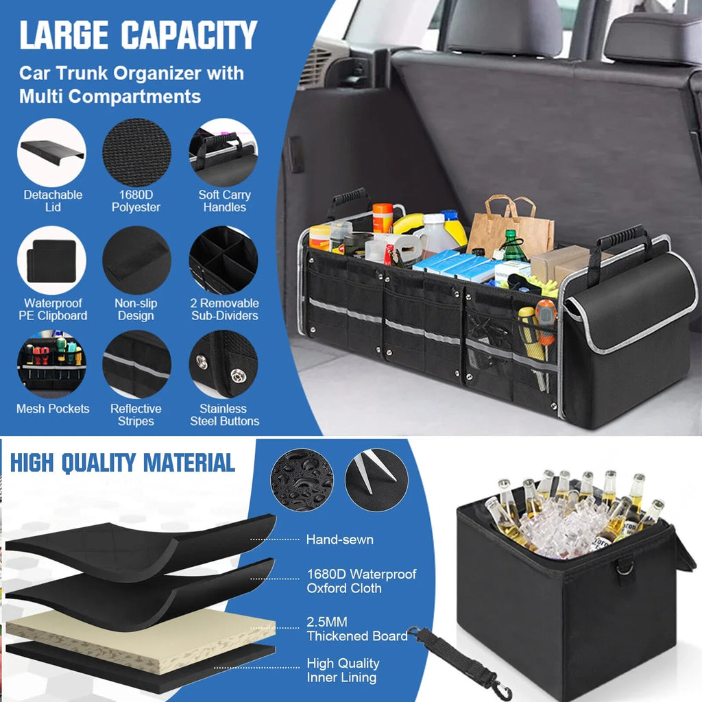 Trunk Cargo Container Compartment Storage Multi US Truck for Car SUV Organizer