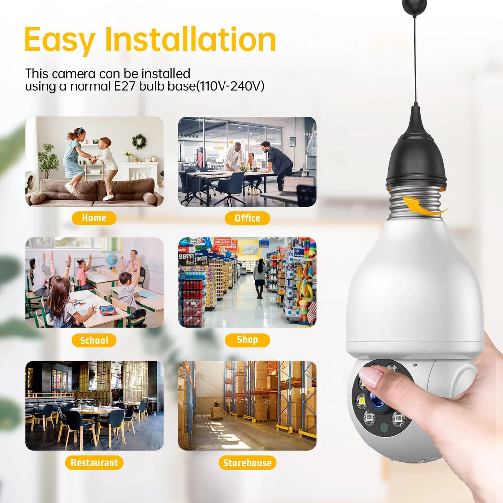 2 Light PACKS WiFi Wireless Security Camera Bulb SC16 Toguard Surveillance Dome exterior Camera