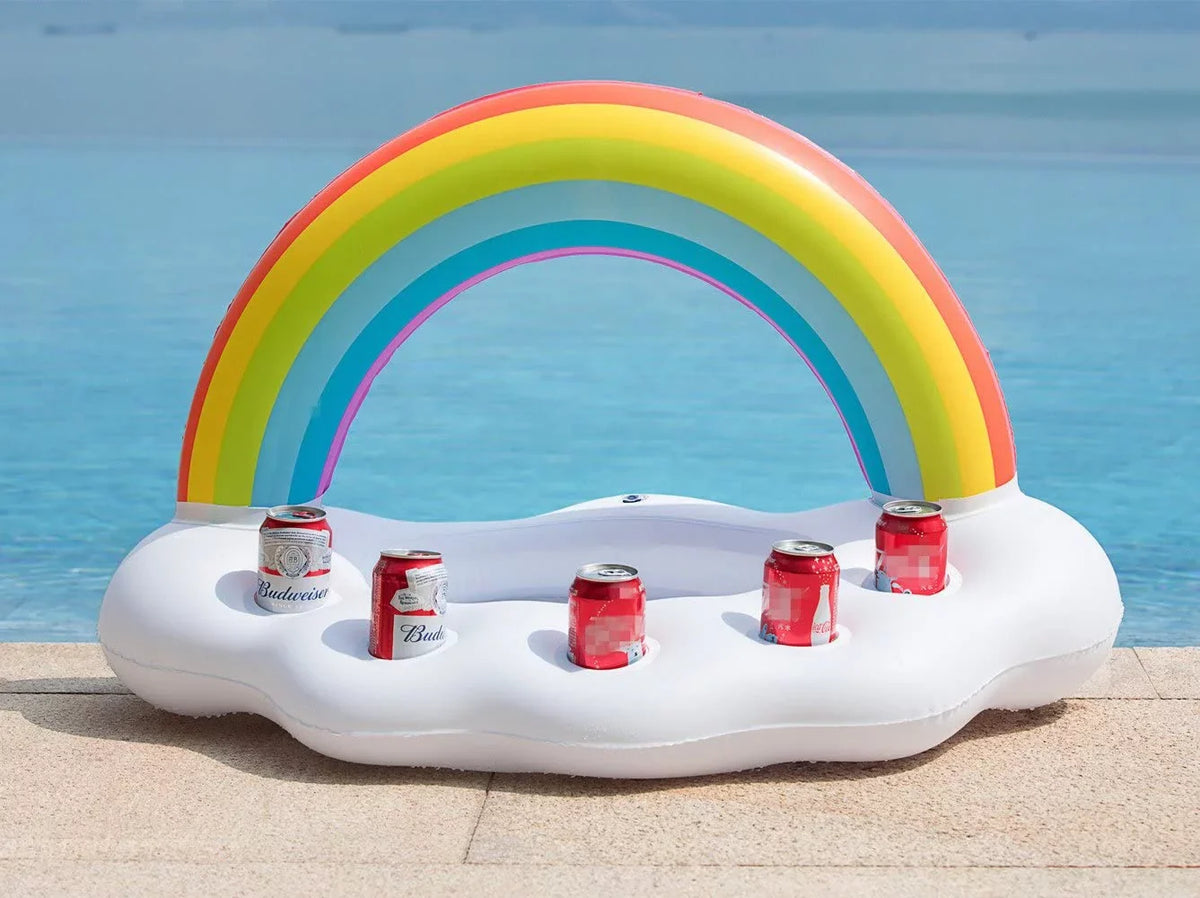 Party Inflatable Holder Accessori Cloud Rainbow Pool Toy Creative Drink Pool liquid Floats Float