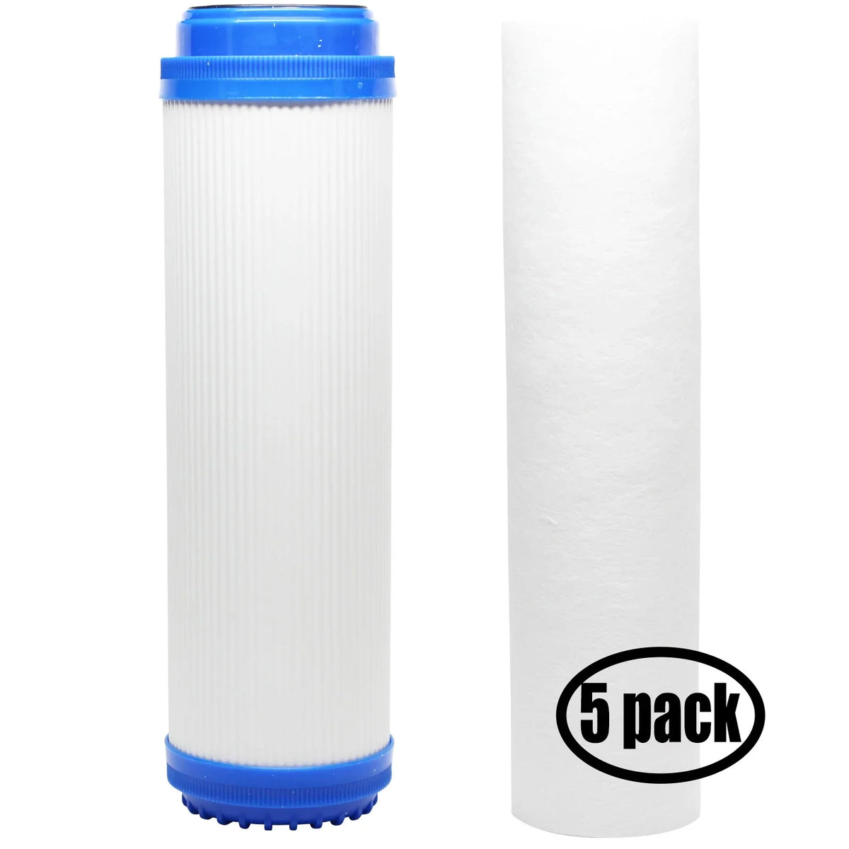 & System Filter Filter - Includes Aqua 5-Pack Filter Denali Granular Brand Sediment for Activated for RO Carbon Polypropylene Kit SST1HA Replacement Pure - Pure