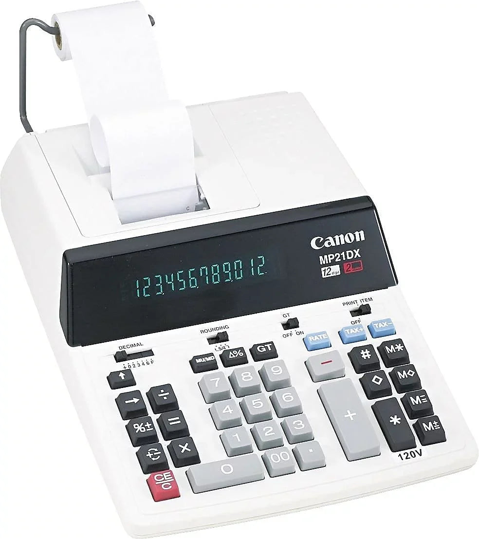Printing Fluorescent 12-Digit Mp21dx Black/red Canon Two-Color Calculator MP21DX