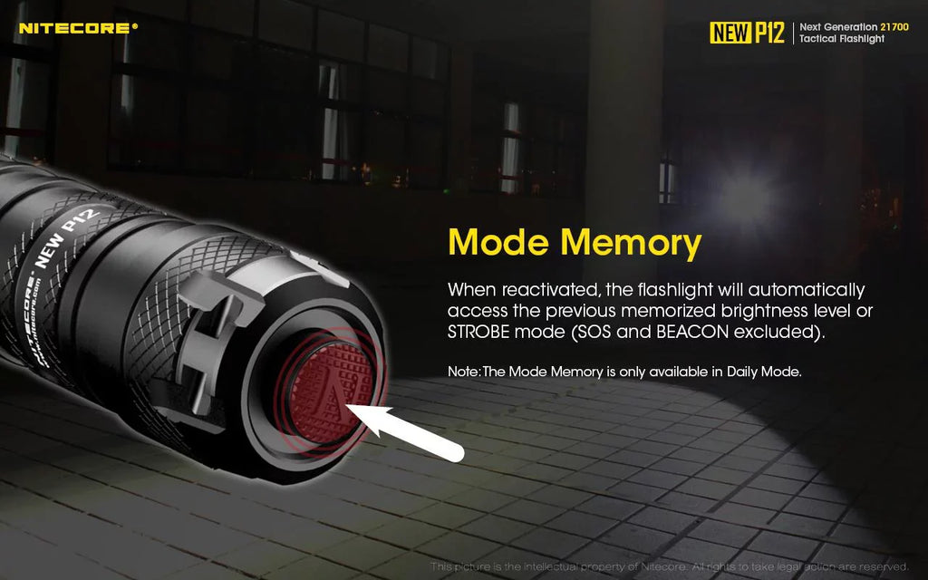1200 LED Tactical Pressure w/RSW3 Version - P12 CREE Switch Nitecore Combo: Flashlight - V6 Lumens XP-L HD New