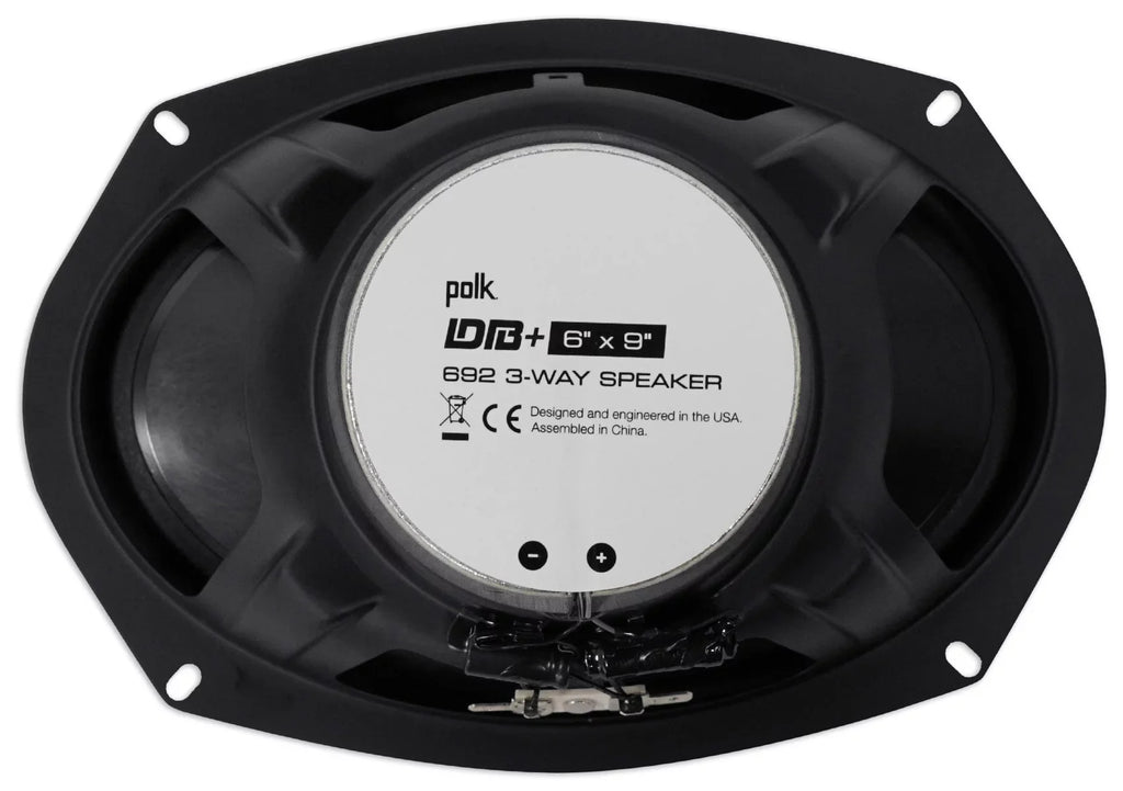(2) Polk Audio Db692 6X9" 450 Watt Car Atv/Motorcycle/Boat Speakers + Rockmat