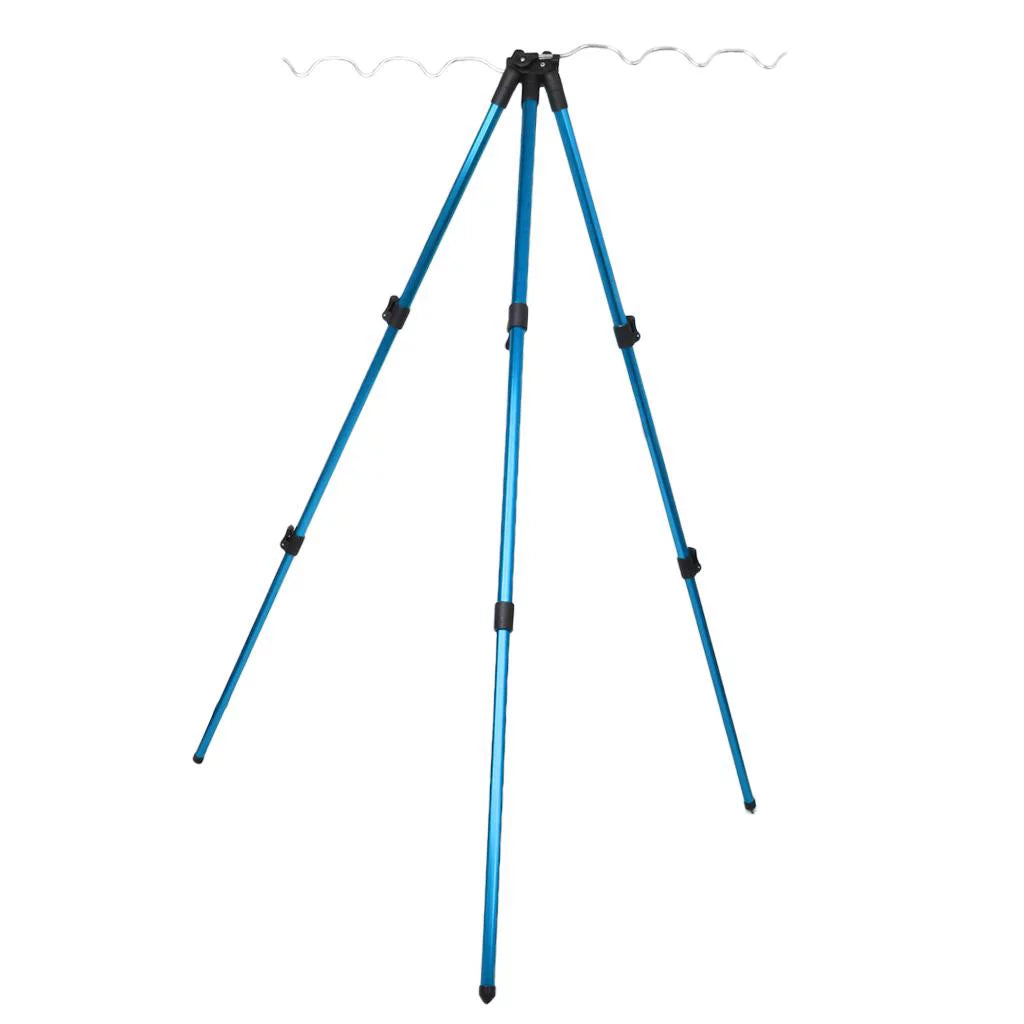 Fishing Rod Holder Tripod Stand Telescopic Fishing , Adjustable And Lightweight Navy