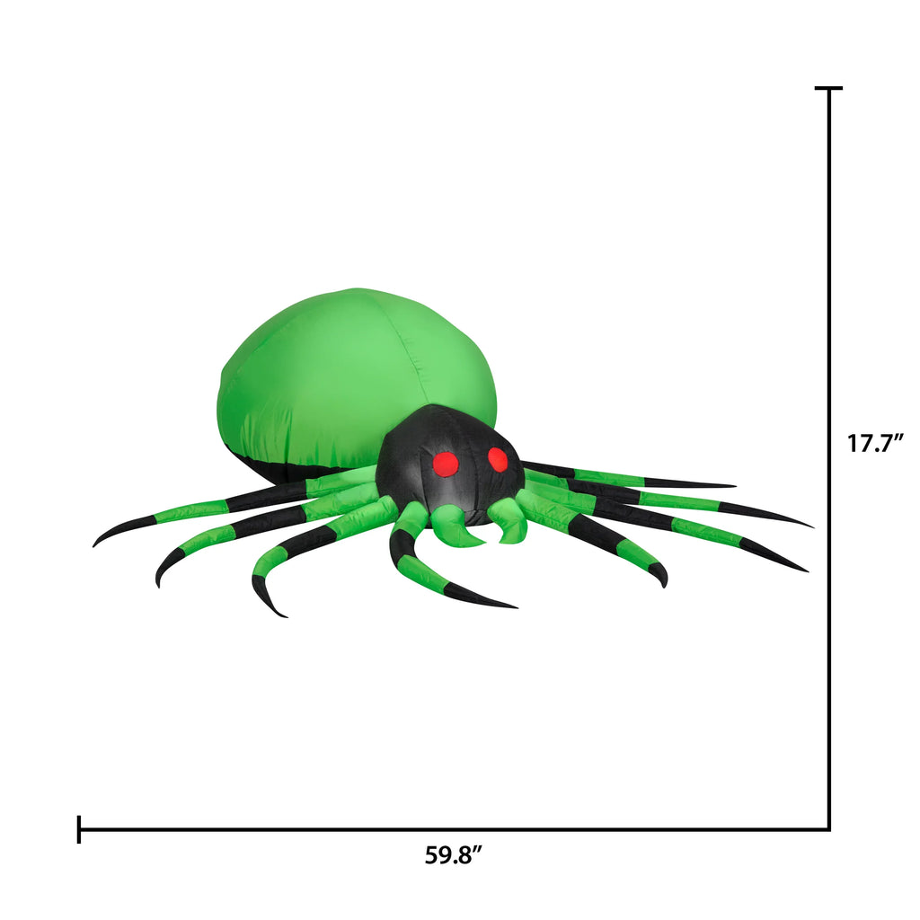 Spider Inflatable 4FT Airblown Green Halloween Inflatables