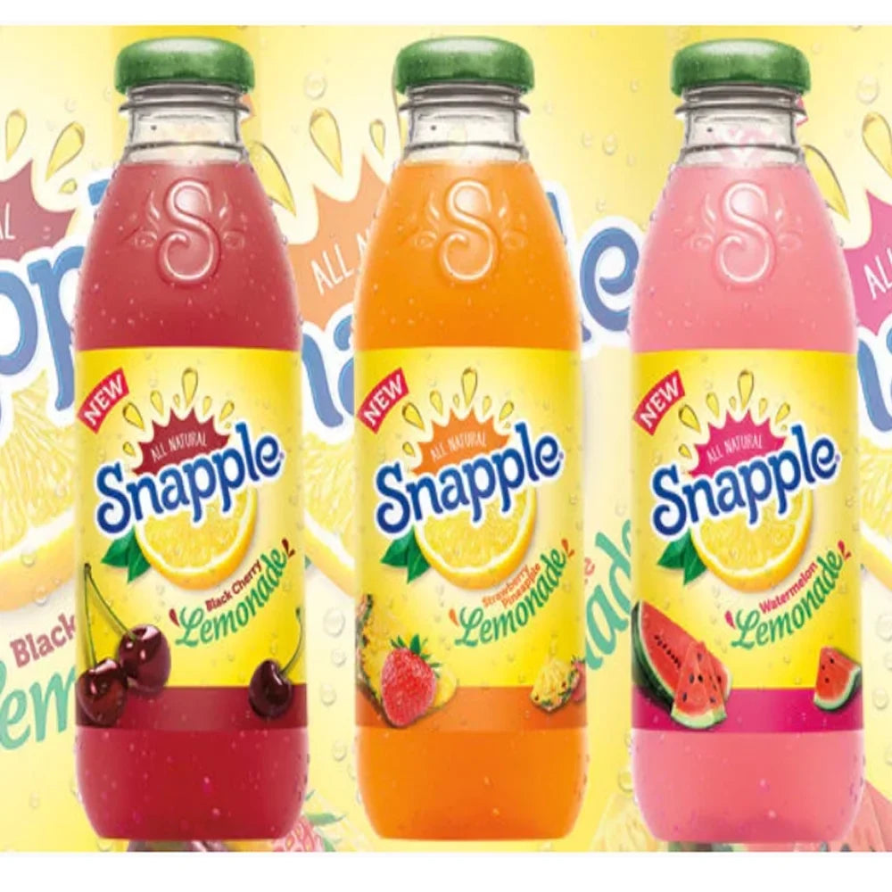 Oz Cherry 16 Lemonade, Snapple Black Pack 24, 16, of Strawberry 8 Pack Variety Watermelon Pineapple 8) Lemonade, 8 Lemonade , (24, 8