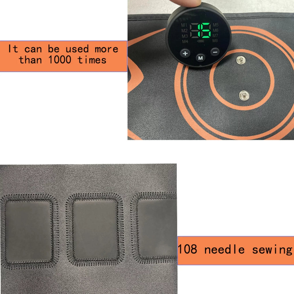 Belt Fitness Get Time No Abs Electric Massaging Defined Trainer Flatter Equipment for Slimming in Abdominal Toning Workout Abdomen , Belt Abs Stomach a and Nebublu