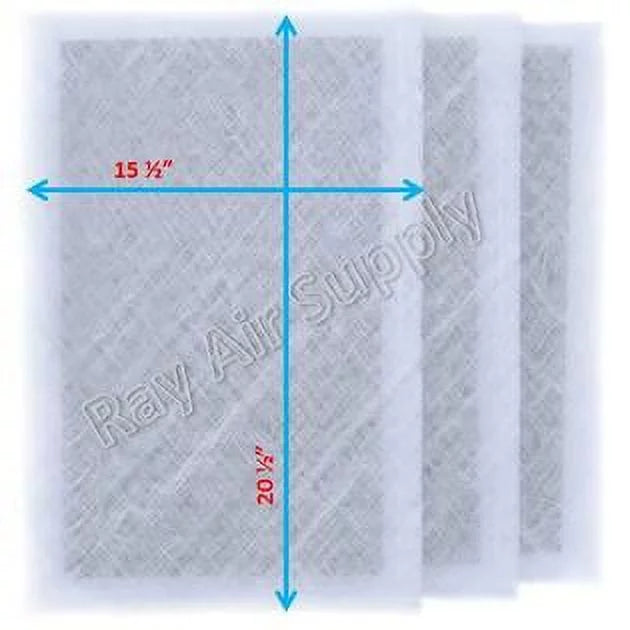 WHITE Air RAYAIR (3 Cleaner Guard Refills Replacement Pack) with SUPPLY MicroPower Compatible 17x23 Filter Pads 17x23