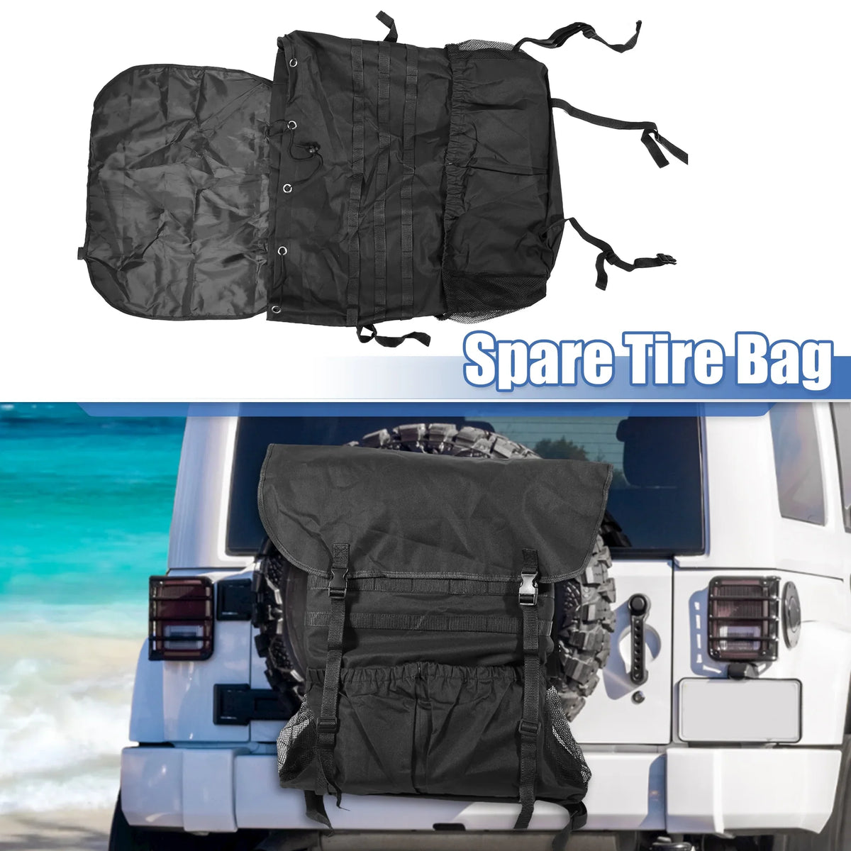 Bag Bag Trash Camping Spare Doors JL JK JKU JLU Wrangler Storage Organizer Bargains Outdoors 07-20 Unique 2/4 Tire for