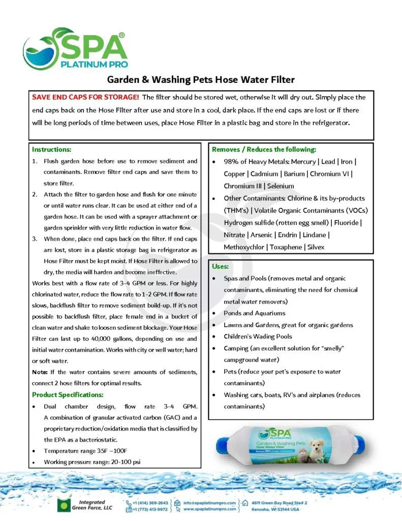 Hose Filter Washing liquid Pets Garden And