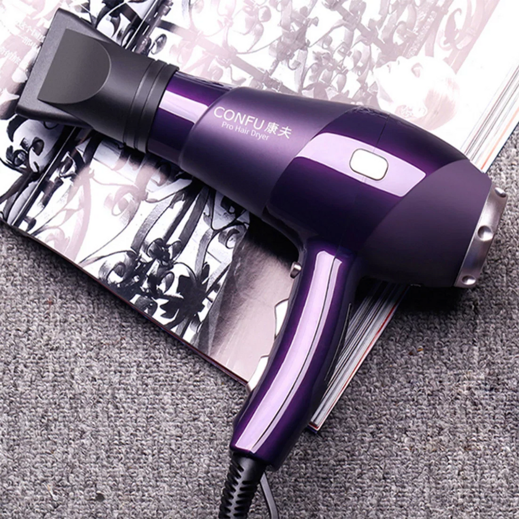 Speed Settings, and Button, 2 and Dryer, Results, 3 Cool for Ionic CONFU Dryers Dryer, Hair Concentrator Function Hair Nozzle(Red) Power High air Shot for Heat Shinier Women, 2300W cold hot