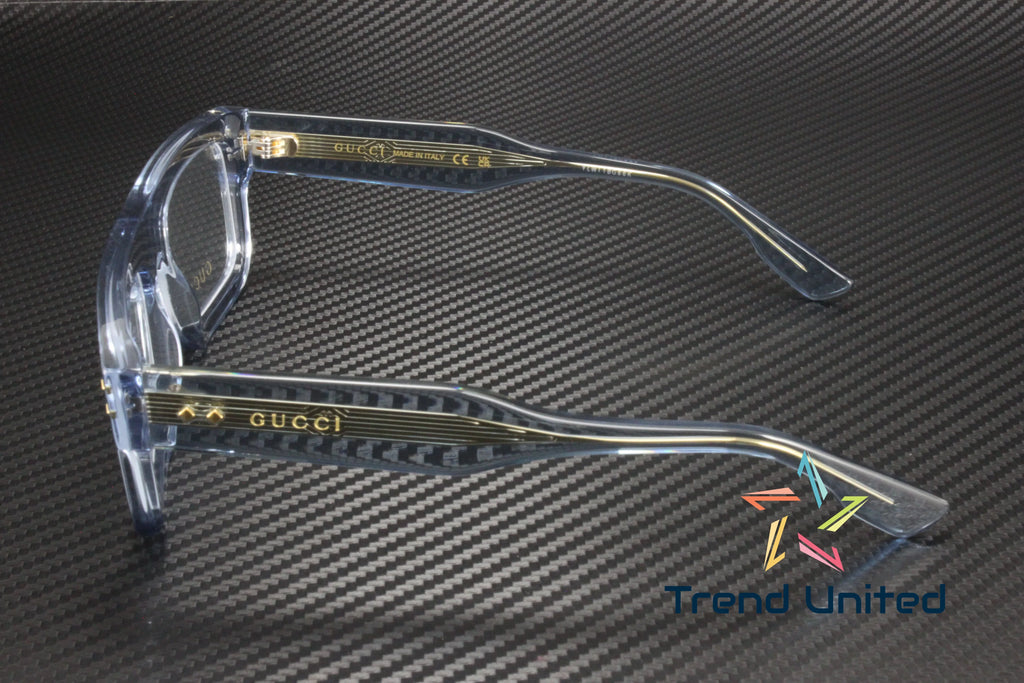 Rectangular 52mm Squared Blue Men's Light GG1085O 004 Lens Eyeglasses Demo