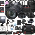 Canon Eos R6 Mirrorless Digital Camera With Rf Rf 24-105Mm F/4 L Is Usm Lens + 75-300Mm F/4-5.6 Iii Lens + 50Mm F/1.8 Stm Lens + 128Gb Memory + Case + Tripod + Filters 42Pc Bundle