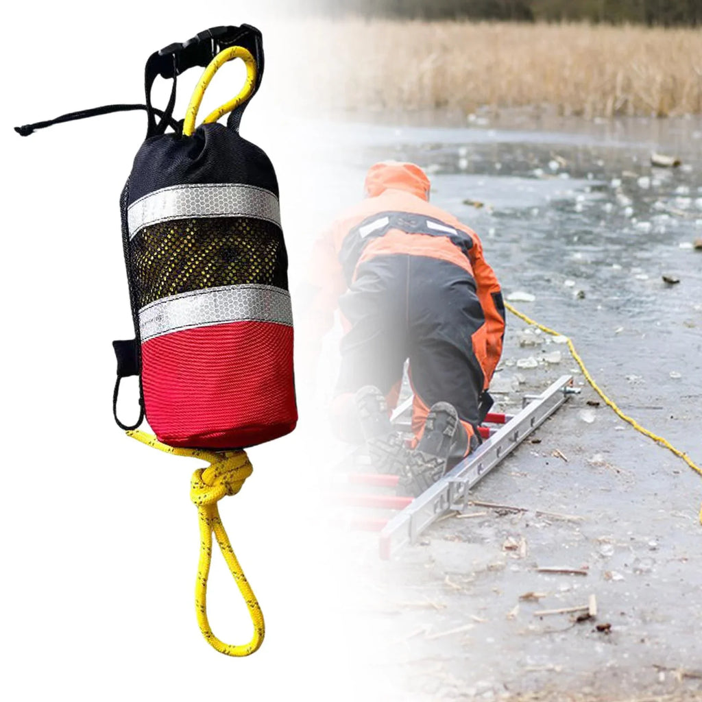 Amleso Floating Throw Bag Throwable Rope Throw Bag Flotation Device Throwline Throw Bag For Water Rescue With Rope For Raft Kayaking