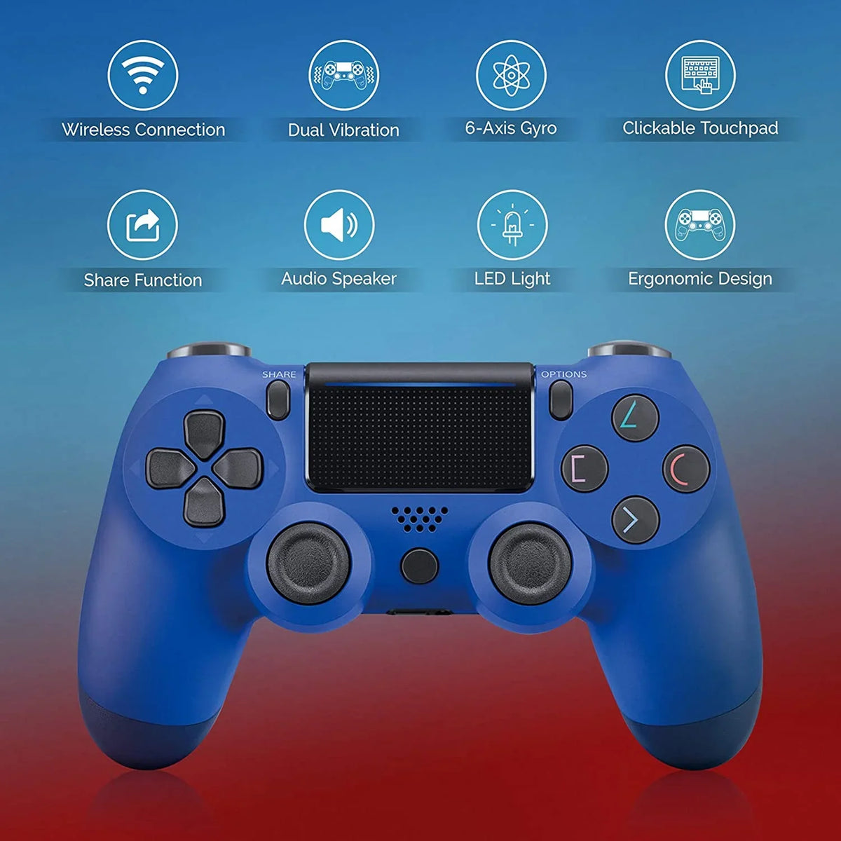 Compatible Wireless (Blue) with Plus Controller 1,000 PRO Slim BlueTooth Speaker/Gyro/Remote Ultra GamePad S23 Galaxy Battery/Built-In