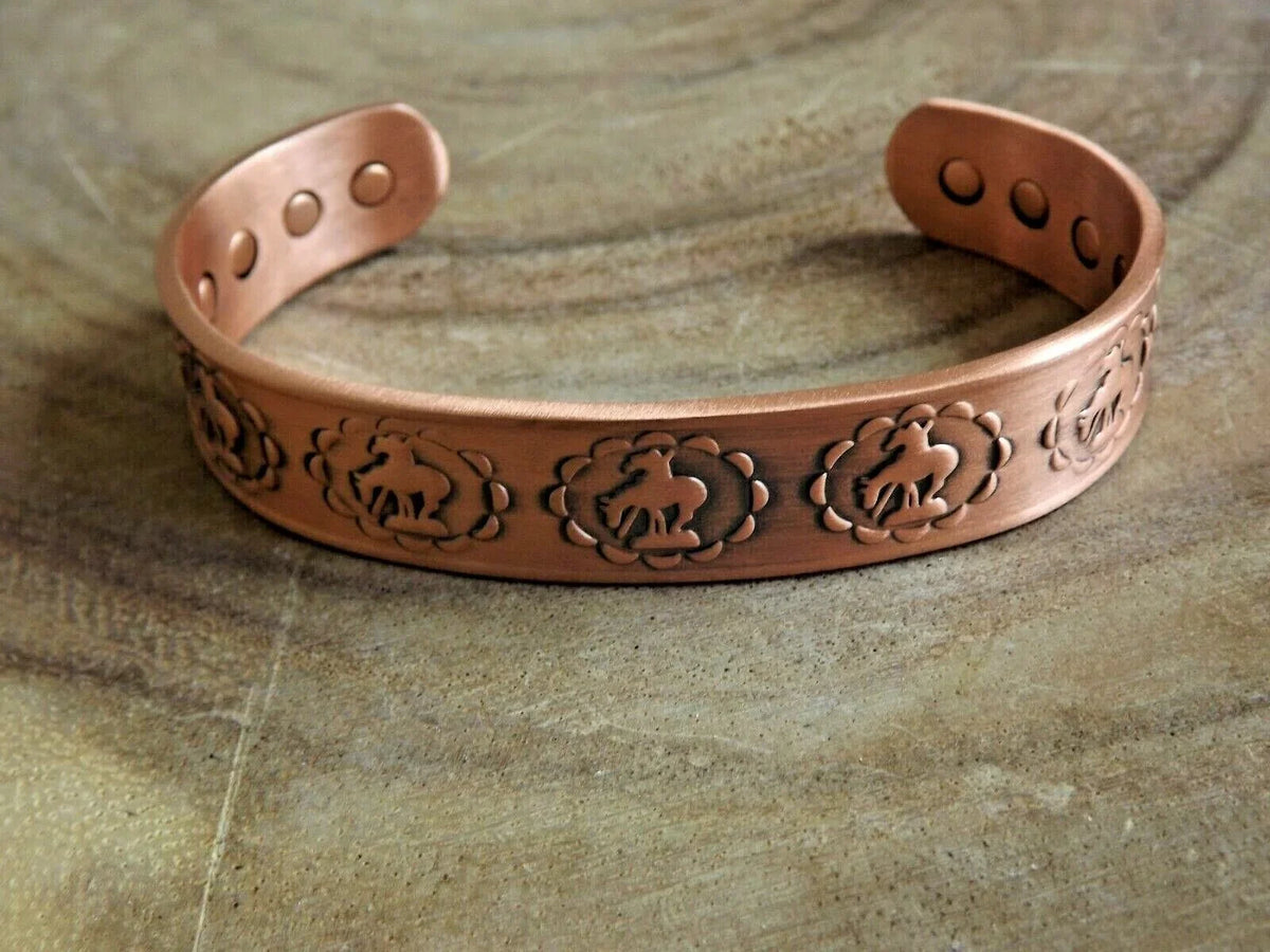 Copper Magnetic Bracelet Pure Copper Arthritis Pain Therapy Cuff End Of Trail