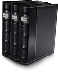 '- Pack for Storage Organizer CDs, - Bellagio-Italia Video Binder & DVDs, CD/DVD Leather Acid-Free - Rays, - Storage Blu Black 144-Disc Games Organizer Sheets 3 - Capacity Binder -